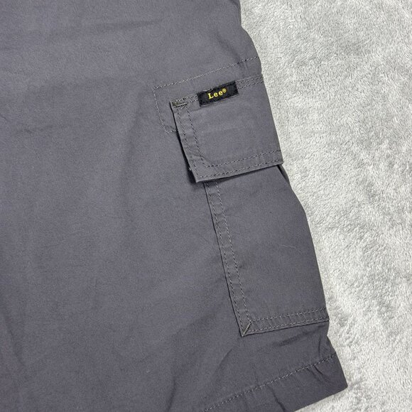 Nwt Lee Motion Flex Waistband Cargo Pockets Shorts Active Stretch Gray 10" Ins - Picture 4 of 7